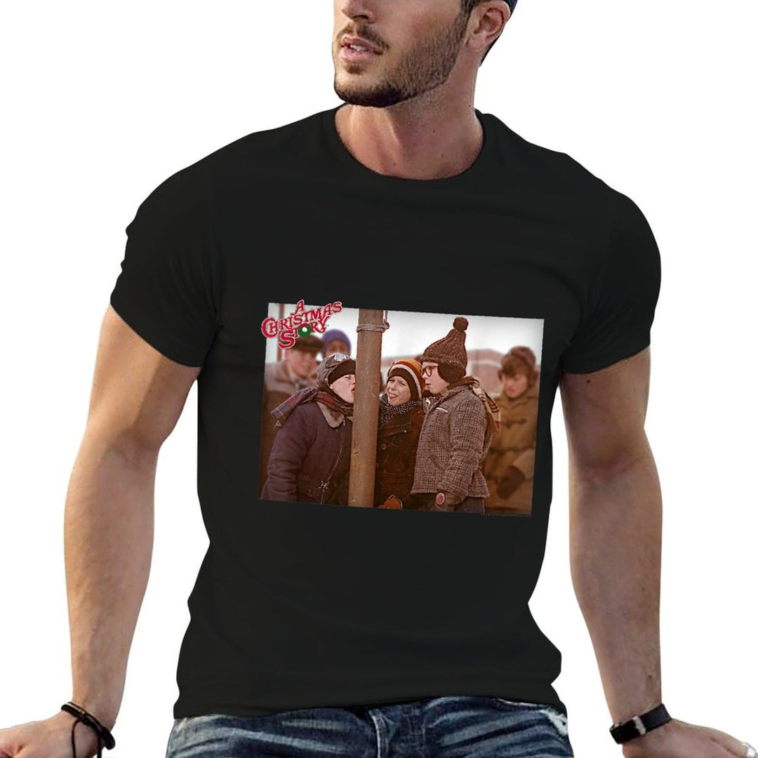 A Christmas Story Triple Dog Dare Photo Holiday Men Women  Moisture-wicking T-Shirt