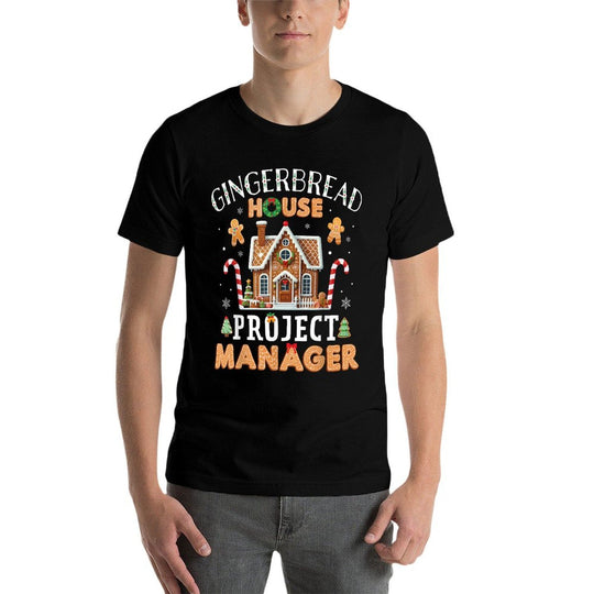 Gingerbread House Project Manager Cookie Baking Funny Xmas  Eco-friendly Material T-Shirt
