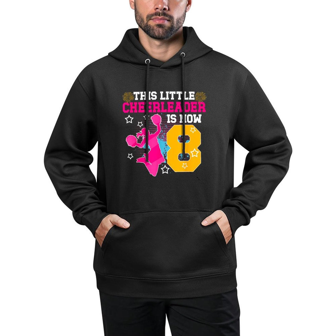 8th Birthday Cheer Girl Eight Year Old Cheerleader Relaxed Fit Hoodie