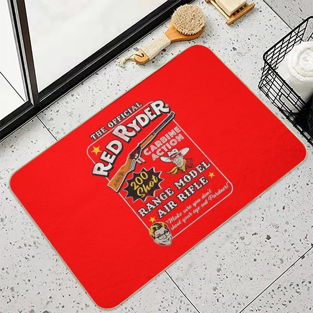 Christmas Story Official Red Ryder Carbine Action 200 Shot Range Model Air Rifle  Anti-Trip Bath Mat
