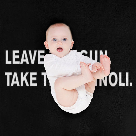 Leave The Gun. Take The Cannoli All-season Throw Blanket