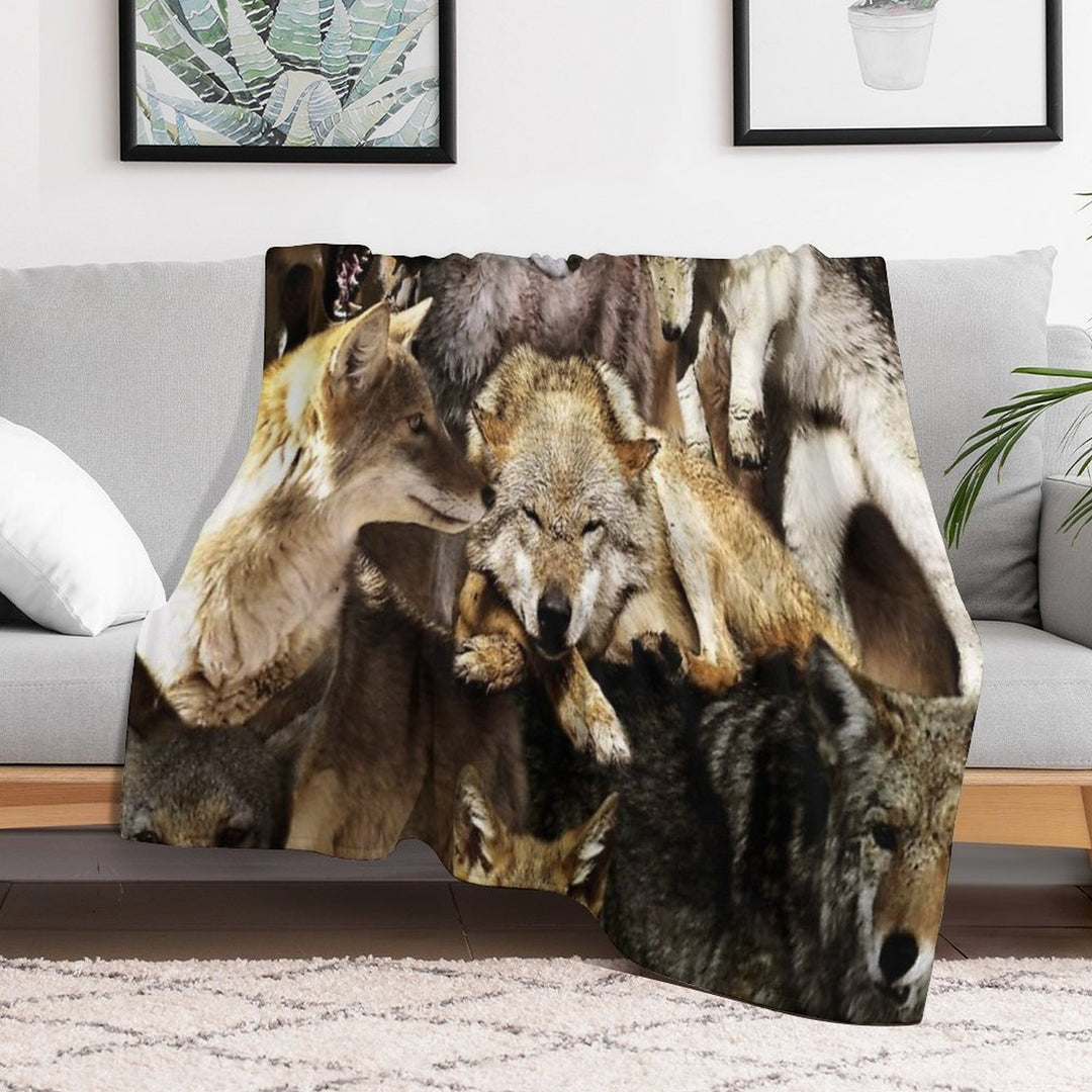 Coyotes Velvety-soft Throw Blanket