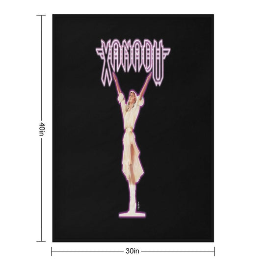 XANADU Kira Olivia Newton-John - Purple Glow Machine-washable Throw Blanket