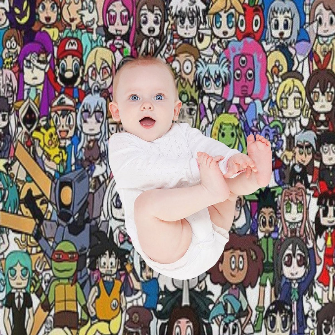 Fandoms Unite 241 Character Collage Travel-friendly Throw Blanket