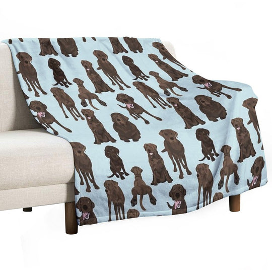Chocolate Lab Gift-ready Throw Blanket