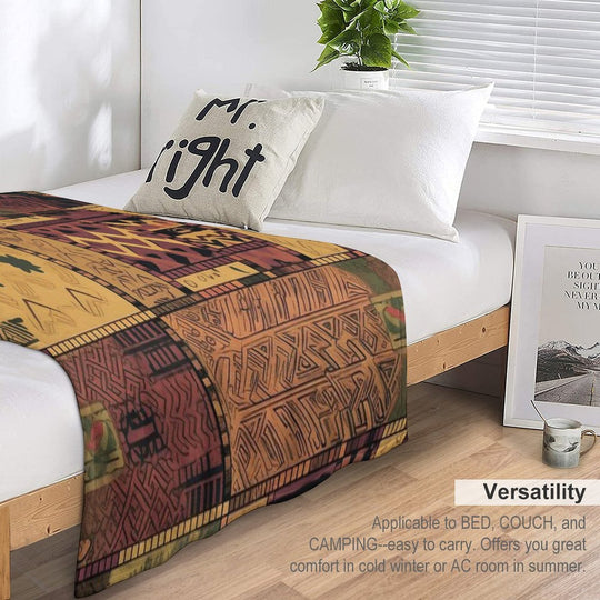 Ethnic Pattern. Geometry. Sustainable Throw Blanket