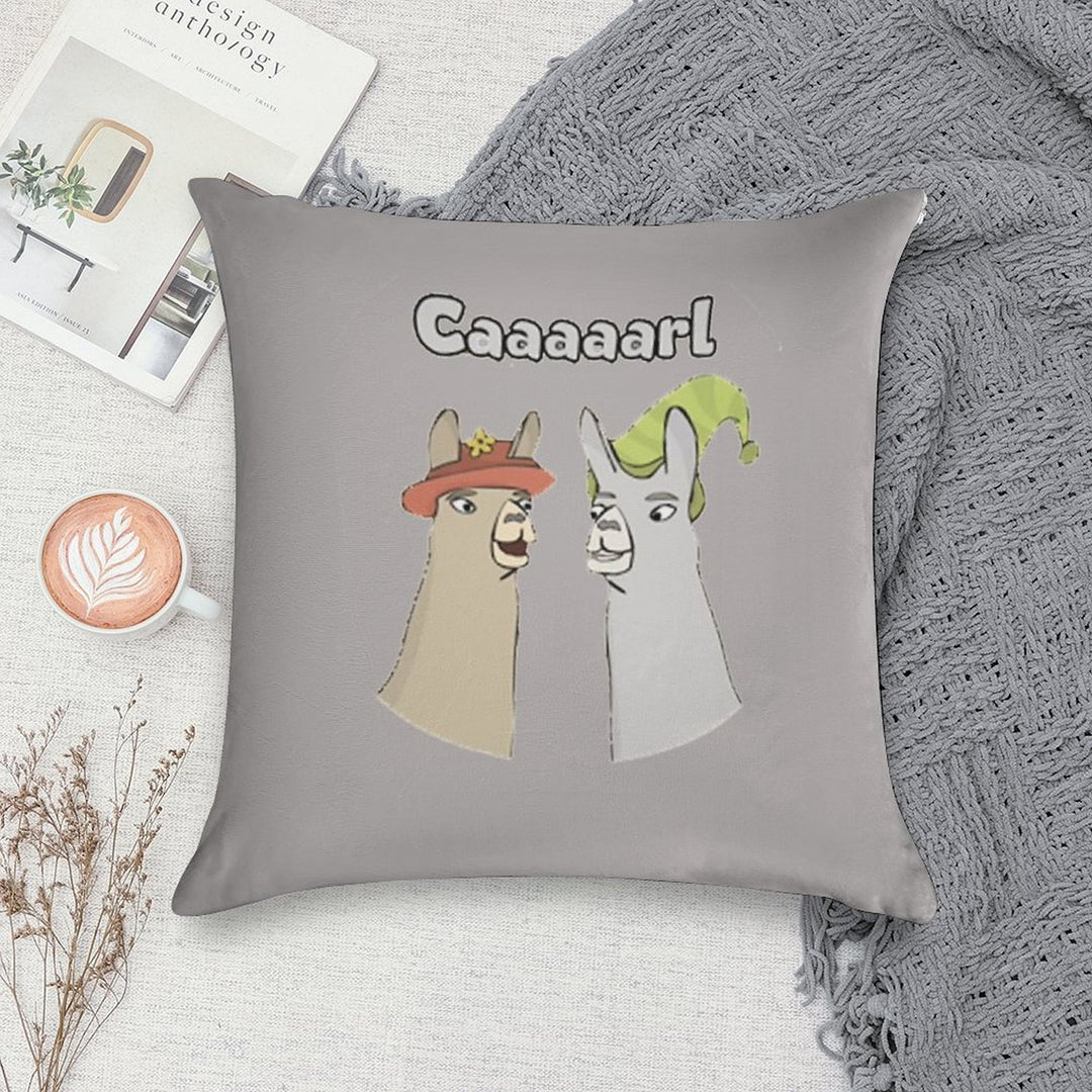 Llamas with Hats - Caaaarl Soft Multiple Sizes Throw Pillow