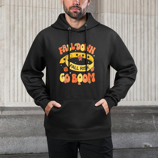 Fall Down Go Boom Fall Risk Bracelet Physical Therapy Outfit Easy Care Hoodie