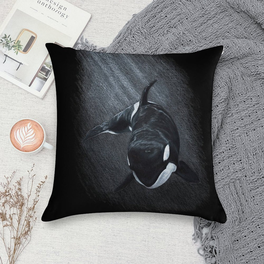 White Whale - Orca Soft Style Accent Throw Pillow