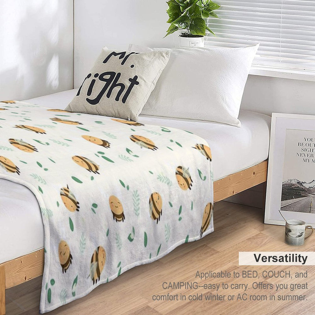 Lots of Bees Machine-washable Throw Blanket