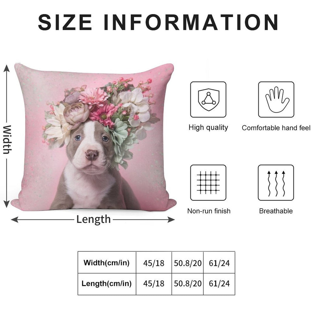 Flower Power, Frito Soft Hidden Zipper Throw Pillow