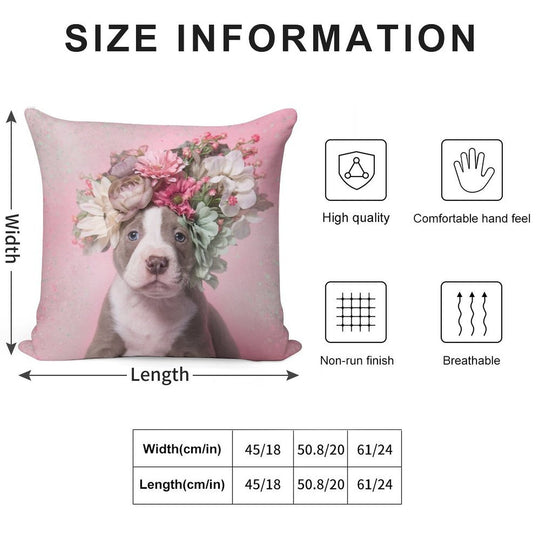 Flower Power, Frito Soft Hidden Zipper Throw Pillow