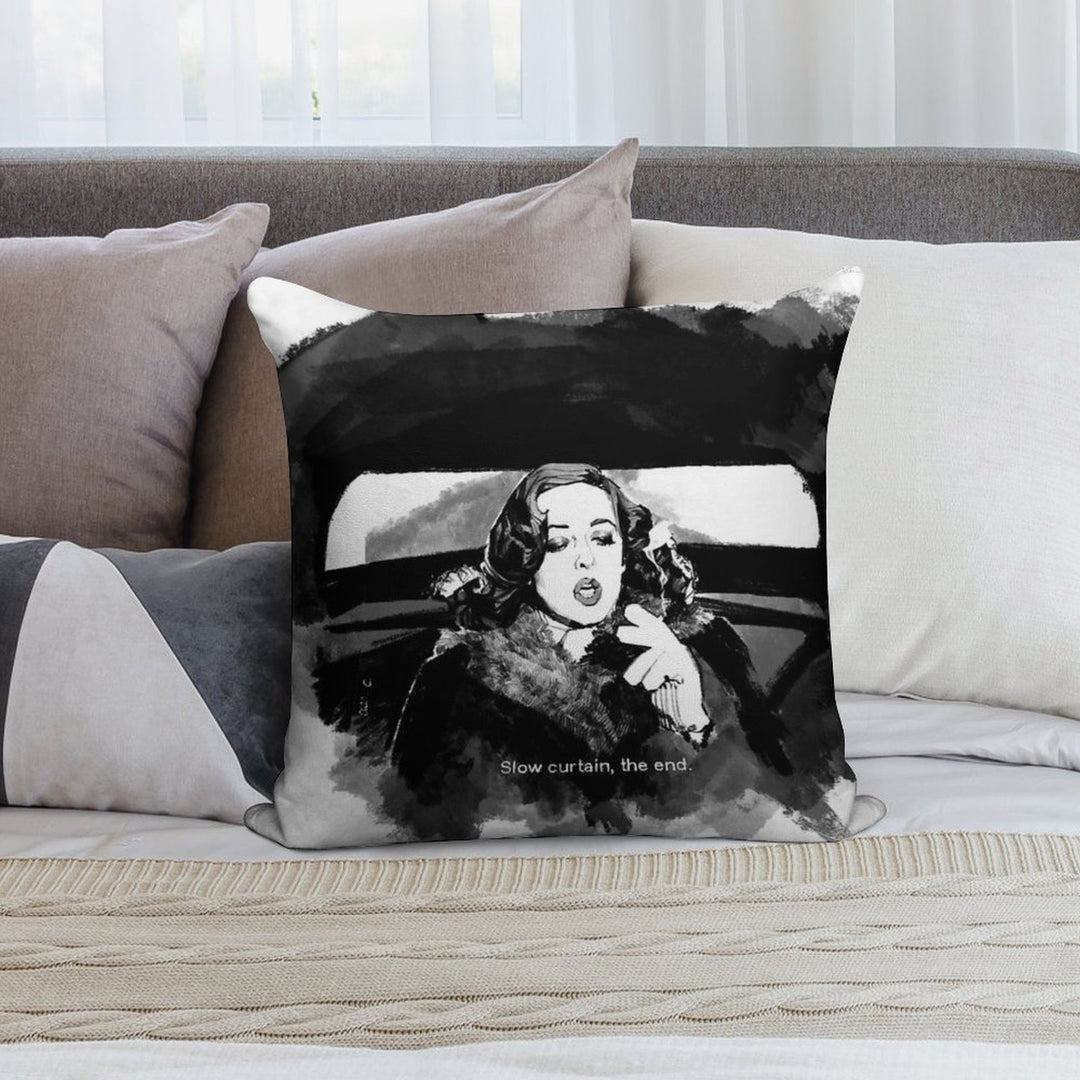 Slow Curtain, The End Soft Fade-Resistant Throw Pillow