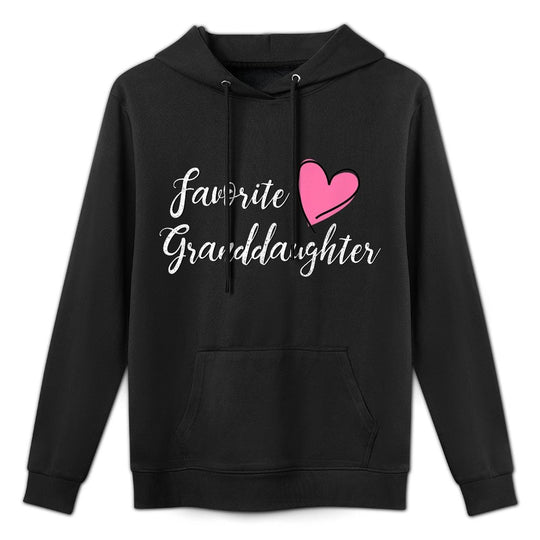 FAVORITE GRANDDAUGHTER Heart Distressed Vintage Adjustable Hood Hoodie