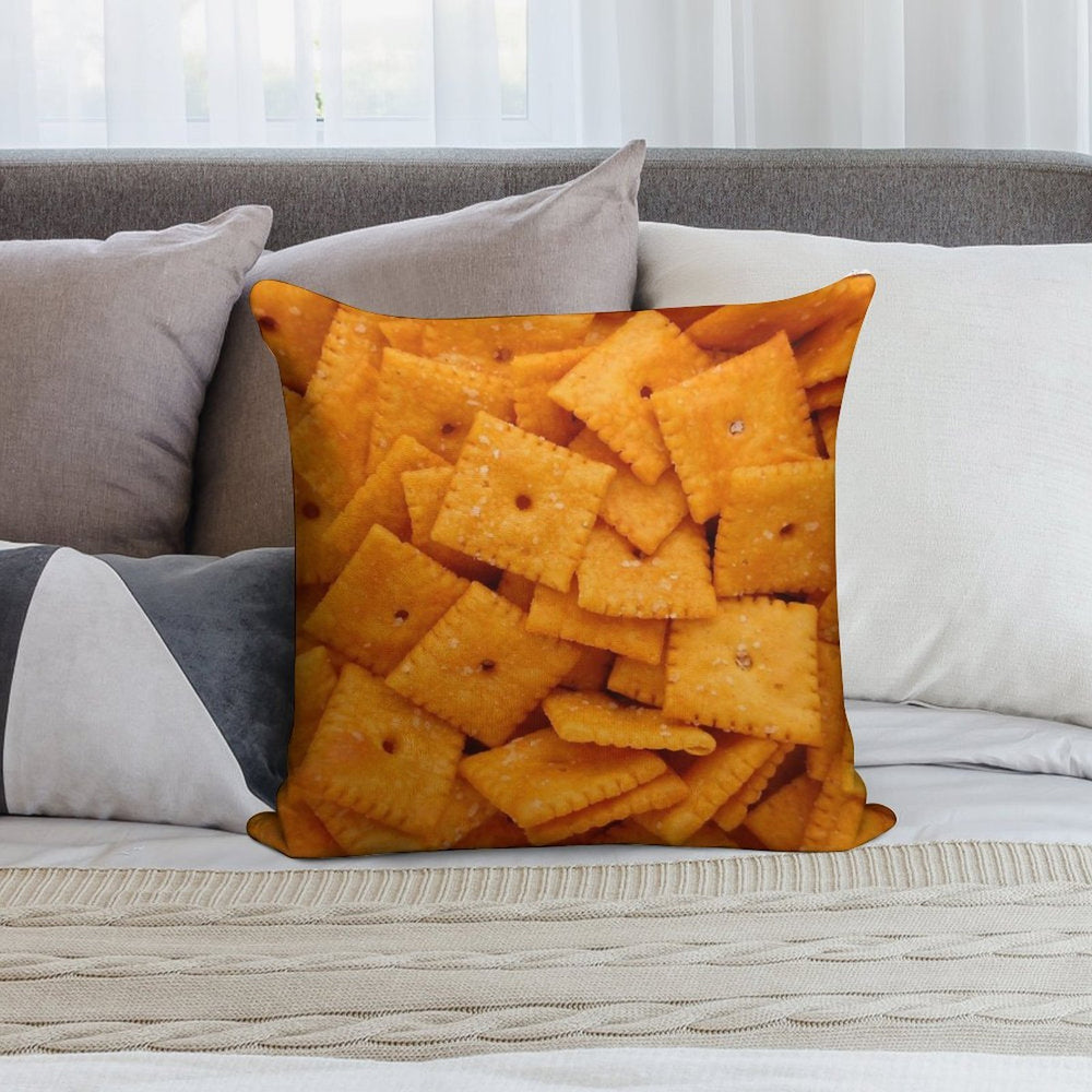Cheez Its Soft Short Plush Fabric Throw Pillow