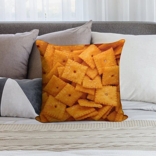 Cheez Its Soft Short Plush Fabric Throw Pillow