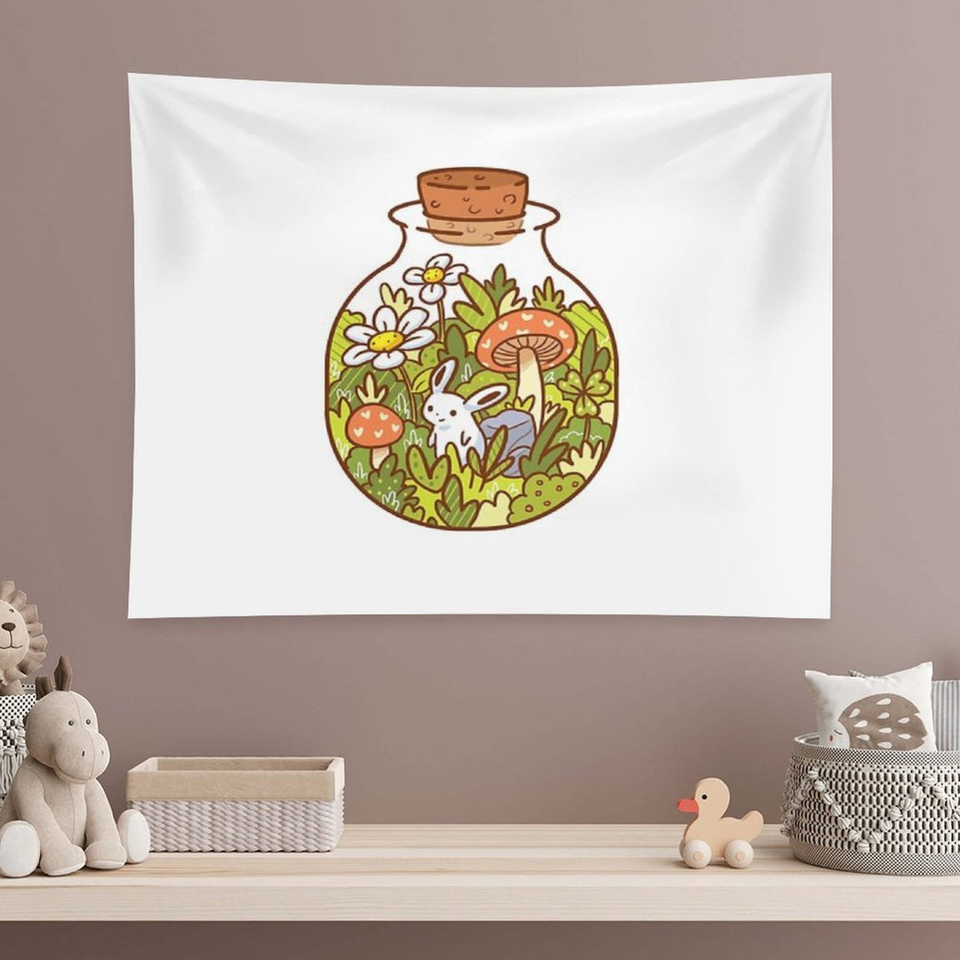 Bunny in A Bottle Tapestry