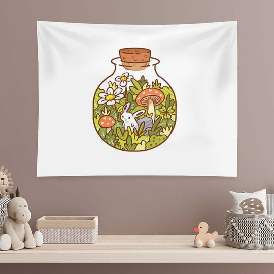 Bunny in A Bottle Tapestry