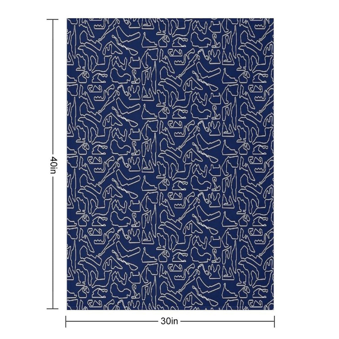 F1 Tracks 2023 (Dark Blue) Comfort Throw Blanket