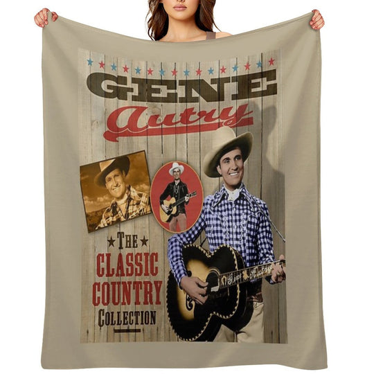 Gene Autry - The Classic Country Collection Velvety-soft Throw Blanket