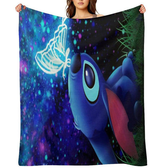 Stitch Butterfly Starry Sky Gift-ready Throw Blanket