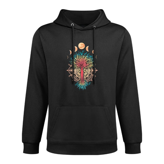 MOON PHASES Tree of Life Mandala Night Sky Meme Shape Retention Hoodie