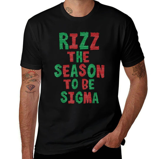 Rizz The Season - Funny Gen Alpha Slang Christmas Teacher  Relaxed-fit T-Shirt