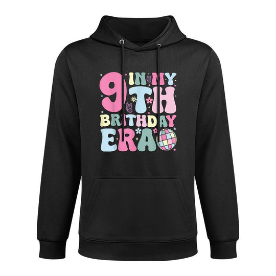 In My 9th Birthday Era Nine Bday 9 Year Old Birthday Girl Breathable Fabric Hoodie