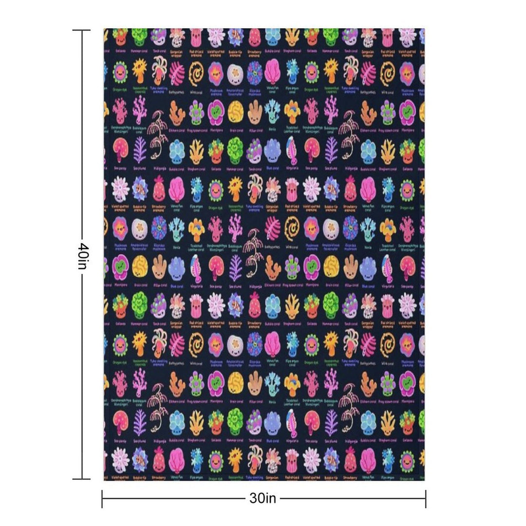 Coral - with Text Comfort Throw Blanket