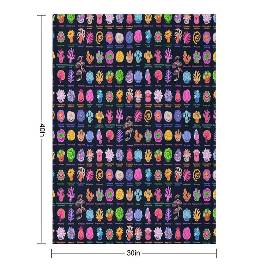 Coral - with Text Comfort Throw Blanket