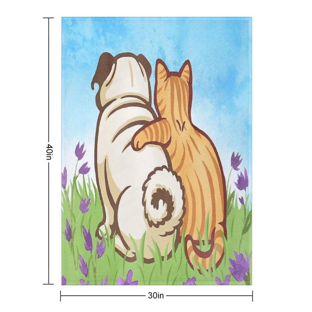 Best Friends Forever - Milo & Otis Compact Throw Blanket