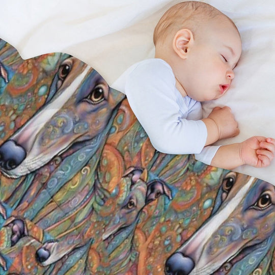 Paisley Hounds Machine-washable Throw Blanket