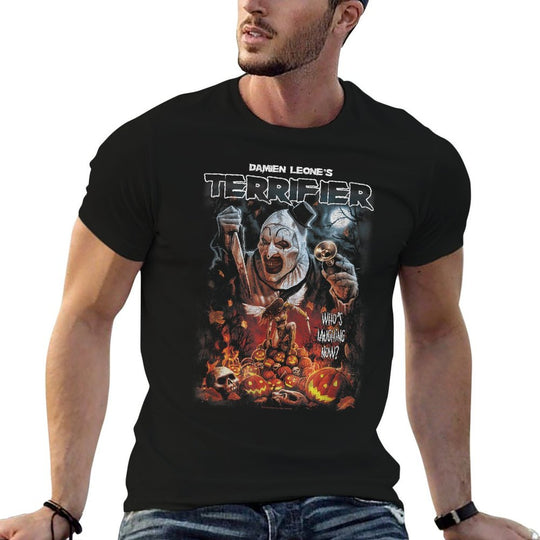 Terrifier Art The Clown Halloween Poster Horror Movie  Eco-friendly Material T-Shirt