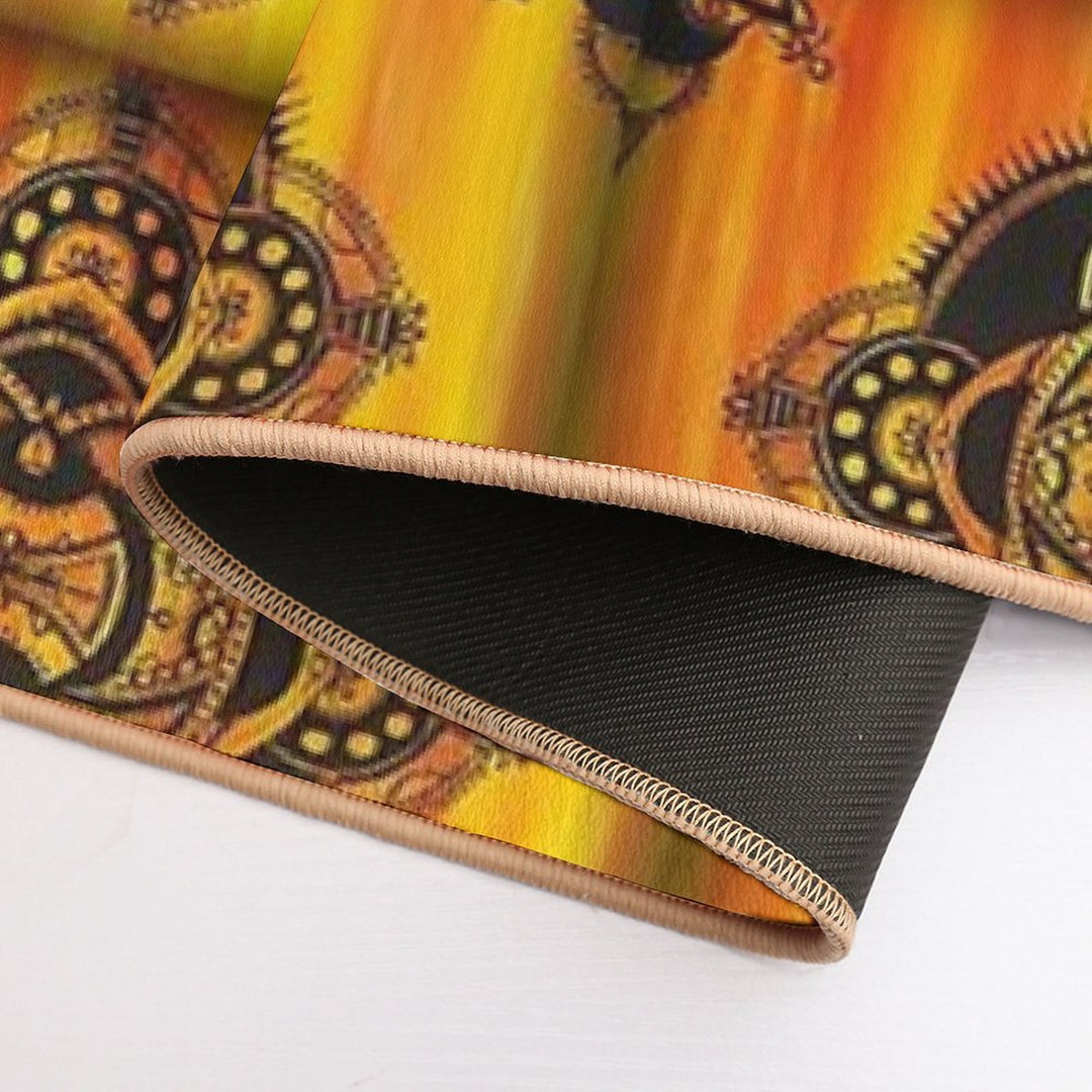 Orange Mandala  Pet-Safe Bath Mat