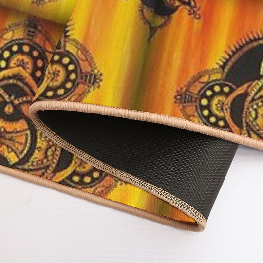 Orange Mandala  Pet-Safe Bath Mat