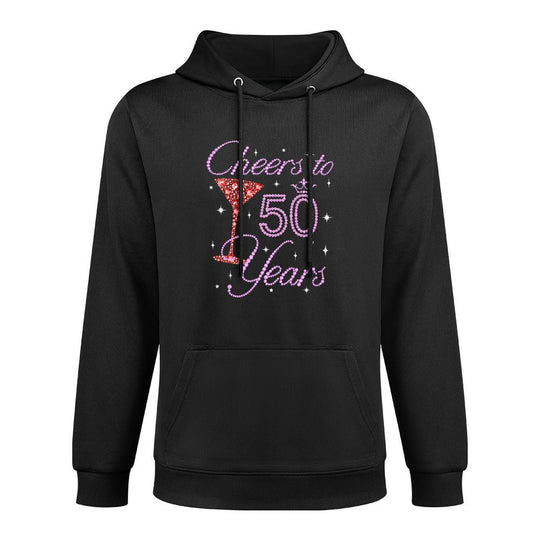 Cheers To 50 Year Old Gifts 50th Birthday Queen Women Premium Medium-Weight Fabric Hoodie