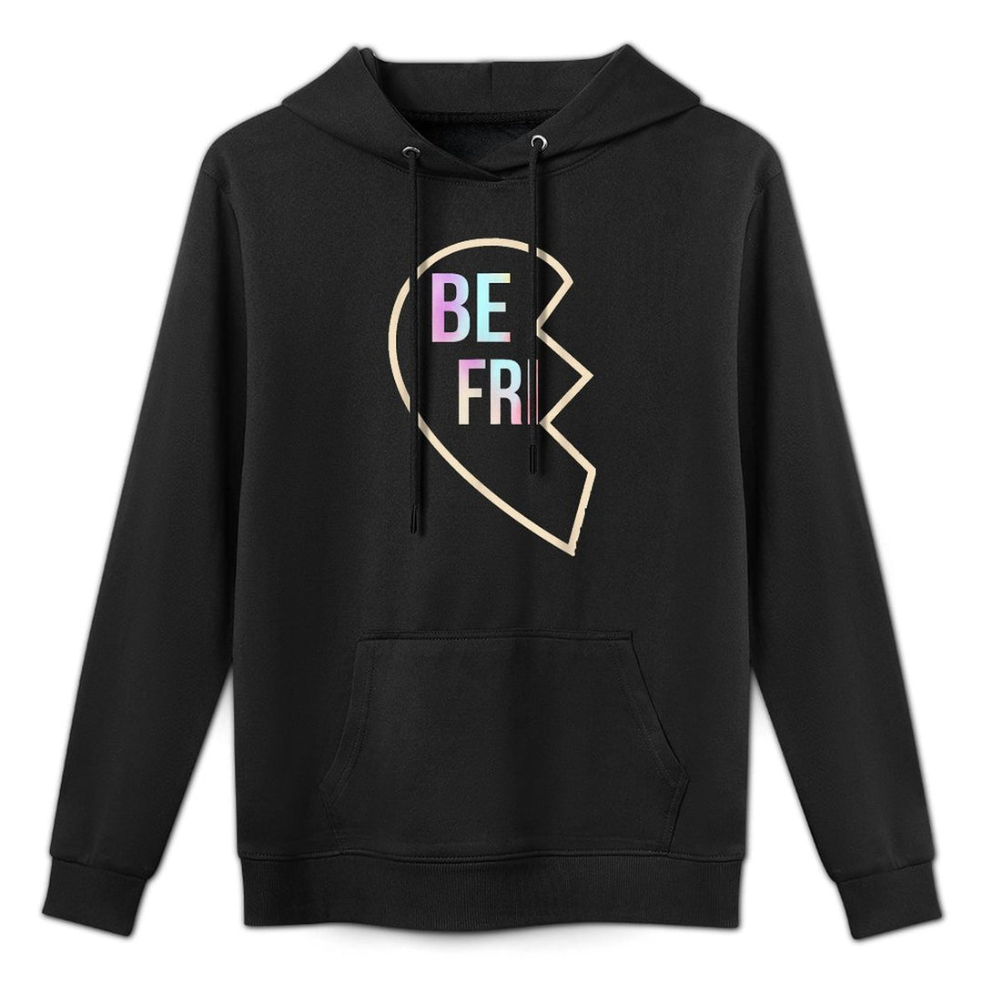 BFF 1 Heart in 2 Best Friends Matching 1st Part Shape Retention Hoodie