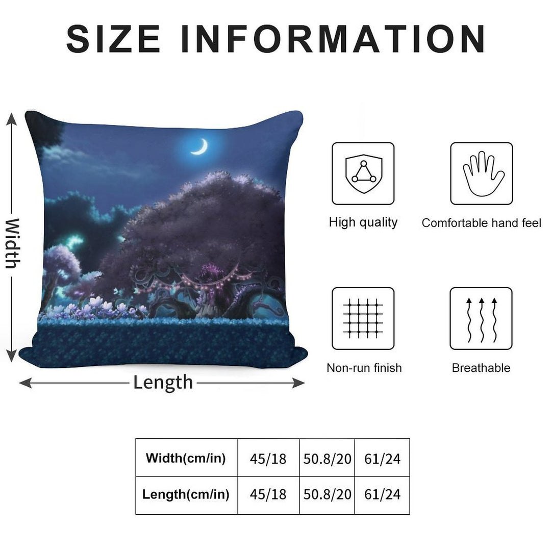 Arcana Forest (MapleStory) Soft Short Plush Fabric Throw Pillow