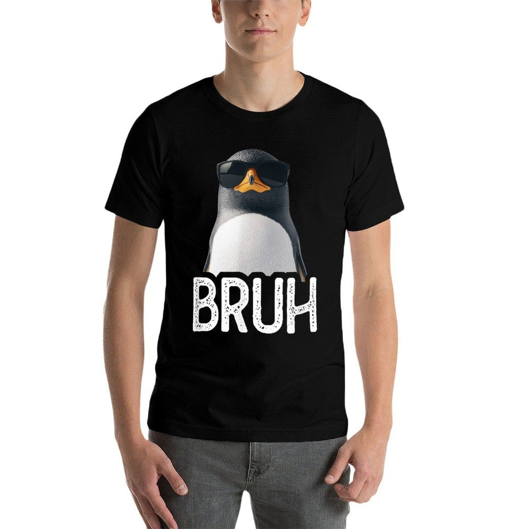 Bruh Penguin  Funny Penguin Lover  Meme Lover Comfortable T-Shirt