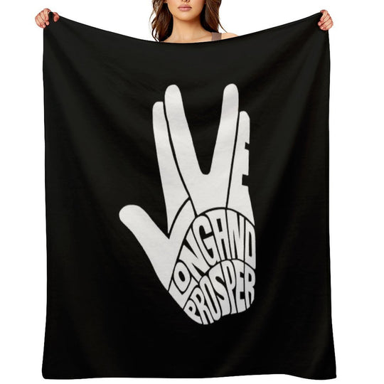 Star Trek Live Long And Prosper White Multi-functional Throw Blanket