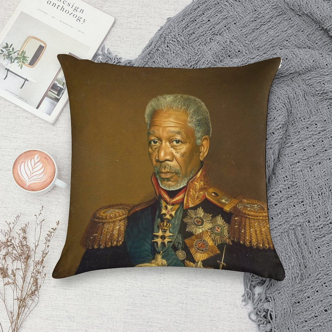 Morgan Freeman - Replaceface Soft Fade-Resistant Throw Pillow