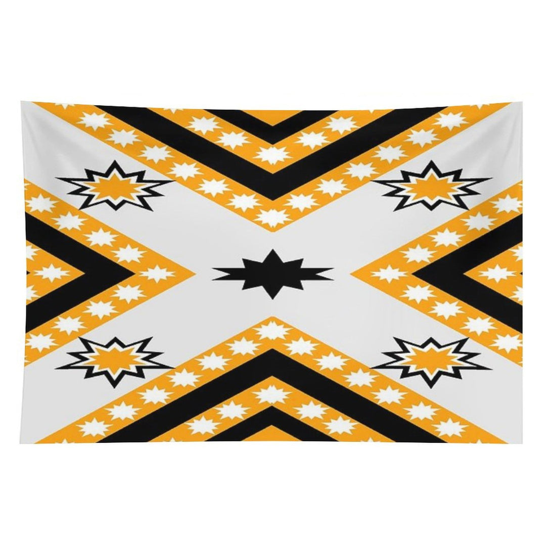 Seamless Geometric Pattern with Star Motifs Tapestry