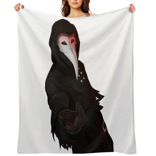 SCP-049 Plague Doctor Shrink-resistant Throw Blanket
