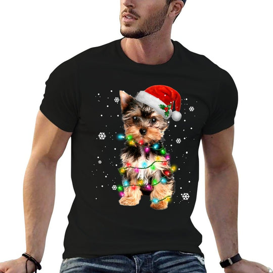 Yorkie Dogs Tree Christmas Sweater Xmas Pet Animal Dog Lover  Vintage-inspired T-Shirt