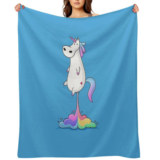 Unicorn Fart Durable Throw Blanket