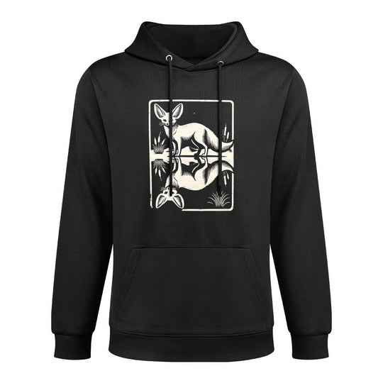 Fennec with Reflection in Desert Landscape Shrink-Resistant Hoodie