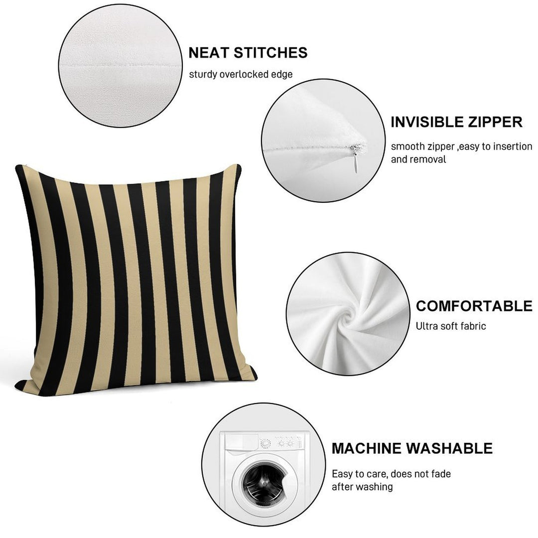 Purdue - Stripes Soft Easy Maintenance Throw Pillow