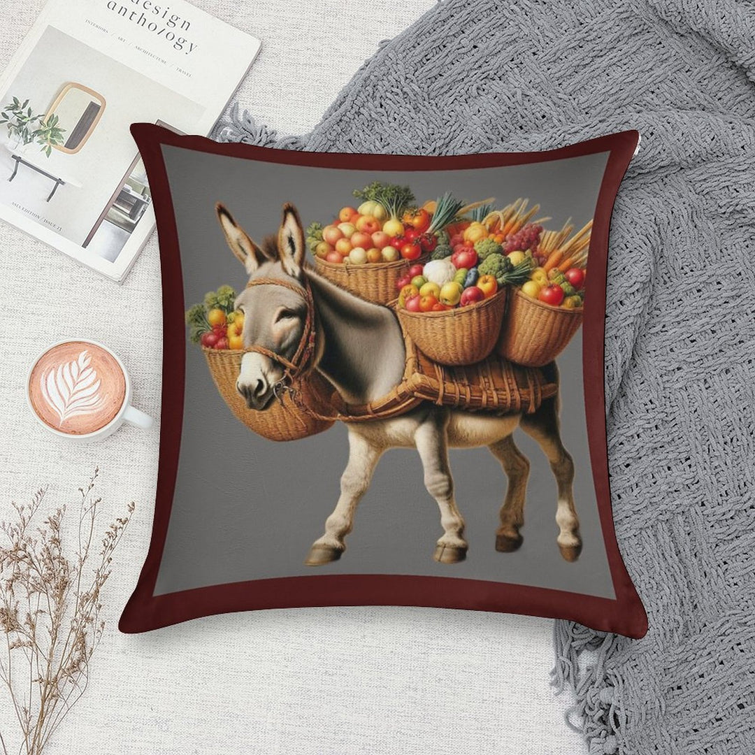 Donkey Market Soft Anti-Pilling Throw Pillow