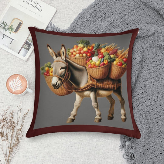 Donkey Market Soft Anti-Pilling Throw Pillow