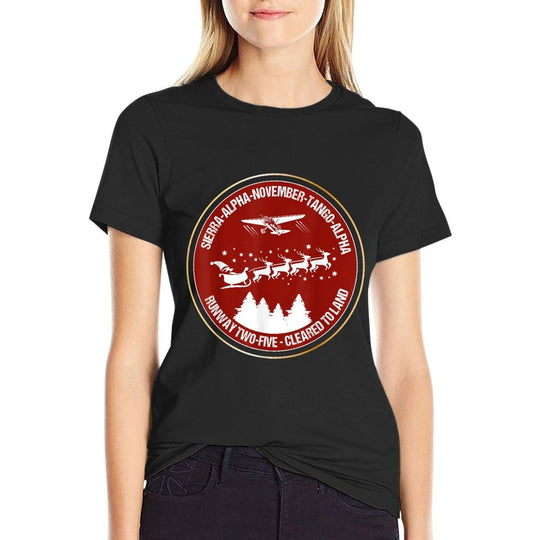 Funny Santa Airlines Christmas Gift for Pilots Aviator  Eco-friendly Material T-Shirt